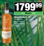 Glenfiddich 18 Year Old Single Malt Scotch Whisky-750ml