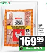 Spar IQF Chicken Mixed Portions-4Kg