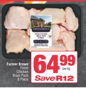 Farmer Brown Fresh Chicken Braai Pack (8 Piece)-Per Kg
