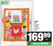 Spar IQF Chicken Mixed Portions-4kg