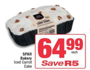 Spar Bakery Iced Carrot Cake-Each