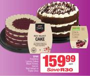 Spar Freshline Luxury Cakes Black Forest, Carrot, Red Velvet Or Triple Choc-Each