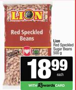Lion Red Speckled Sugar Beans-500g