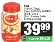Nola Original, Tangy, Sweet & Creamy And Slim-750g-780g Each