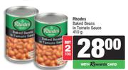   Rhodes Baked Beans In Tomato Sauce-For 2 x 410g