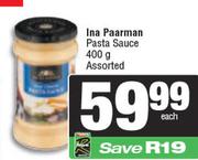 Ina Paarman Pasta Sauce Assorted-400g Each