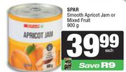 Spar Smooth  Apricot Jam Or  Mixed Fruit-900g Each
