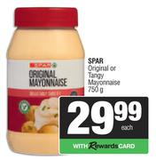 Spar Original Or Tangy Mayonnaise-750g