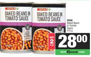 Spar Baked Beans In Tomato Sauce-For 2 x 410g