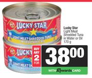 Lucky Star Light Meat Shredded Tuna In Water Or Oil-For 2 x 170g