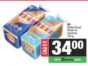 BB White Bread Sliced Or Unsliced-For Any 2 x 700g