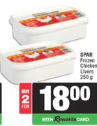 Spar Frozen Chicken Livers-For 2 x 250g