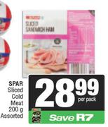 Spar Sliced Cold Meat Assorted-200g Per Pack