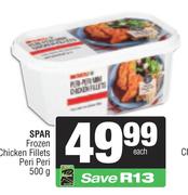 Spar Frozen Chicken Fillets Peri Peri-500g