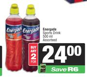 Energade Sports Drink Assorted-For 2 x 500ml
