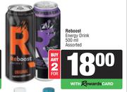Reboost Energy Drink Assorted-For Any 2 x 500ml