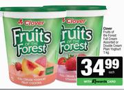 Clover Fruits Of The Forest Full Cream Or Double Cream Plain Yoghurt-1Kg