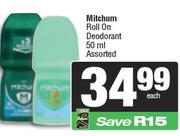 Mitchum Roll On Deodorant Assorted-50ml Each