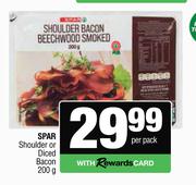 Spar Shoulder Or Diced Bacon-200g Per Pack