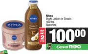 Nivea Body Lotion Or Cream Assorted-For Any 2 x 400ml