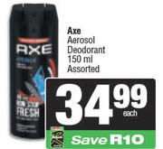 Axe Aerosol Deodorant Assorted-150ml