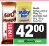 Nestle Kitkat, Aero Or Milky Bar Chocolate Slab Assorted-For 2 x 80g/85g