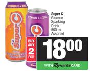 Super C Glucose Sparkling Drink Assorted-For 2 x 500ml