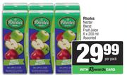 Rhodes Nectar Blend Fruit Juice Assorted-6 x 200ml
