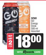 Spar Go Energy Drink Assorted-For 2 x 500ml