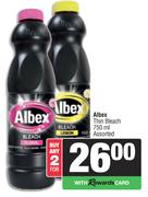 Albex Thin Bleach Assorted-For 2 x 750ml