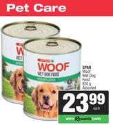 Spar Woof Wet Dog Food Assorted-820g