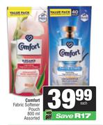 Comfort Fabric Softener Pouch Assorted-800ml