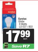 Eurolux Globe 9 Watts LED E27/B22
