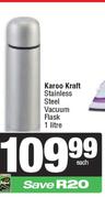 Karoo Kraft 1Ltr Stainless Steel Vacuum Flask