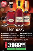 Hennessy Cognac Family Of X.O, V.S.O.P & V.S Cognac 750ml-For All