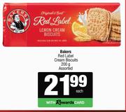 Bakers Red Label Cream Biscuits Assorted-200g Each