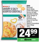 Spar Flavoured Bacon Strips, Sweet Chilli Hoops-100g Each