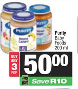 Purity Baby Foods-For Any 3 x 200ml