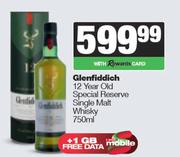 Glenfiddich 12 Year Old Special Reserve Single Malt Whisky-750ml