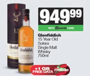 Glenfiddich 15 Year Old Solera Single Malt Whisky-750ml