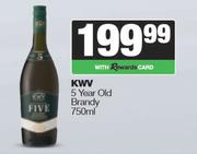 KWV 5 Year Old Brandy-750ml