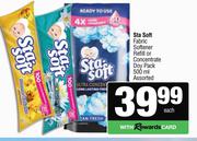 Sta Soft Fabric Softener Refill Or Concentrate Doy Pack Assorted-500ml Each