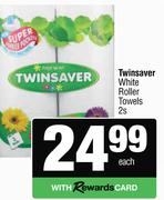 Twinsaver White Roller Towels-2s