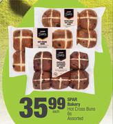 Spar Bakery Hot Cross Buns Assorted-6s Each