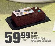 Spar Bakery Speckled Egg Chocolate Log Cake-Each
