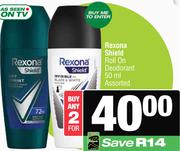Rexona Shield Roll On Deodorant Assorted-For Any 2 x 50ml
