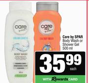 Care By Spar Body Wash Or Shower Gel-500ml Each
