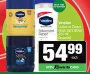 Vaseline Lotion Or Cream Assorted-400ml Each
