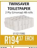 Twinsaver Toiletpaper 2 Ply 48 Rolls-Each
