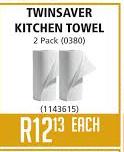 Twinsaver Kitchen Towel 2 Pack-Each